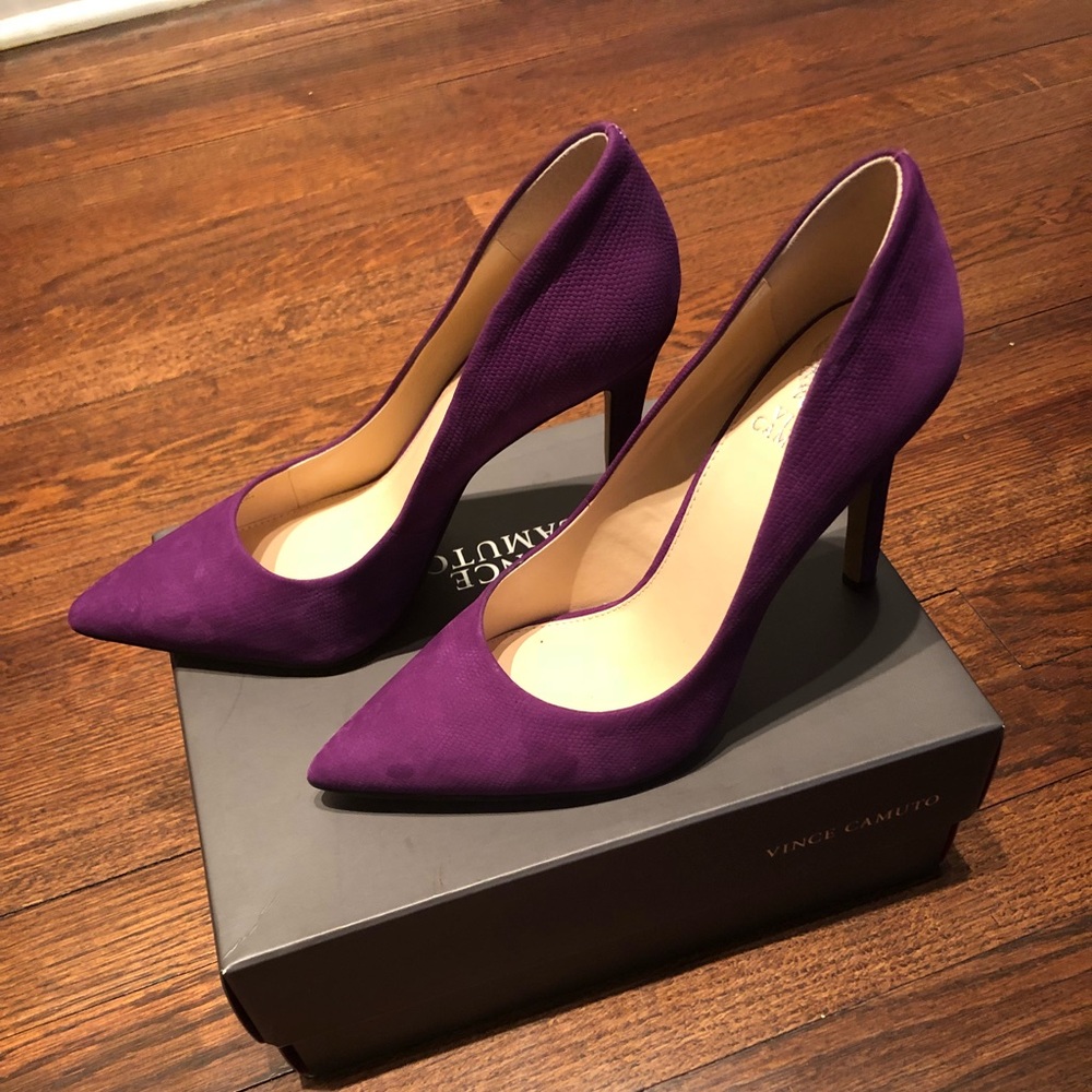 Purple Suede Pumps
